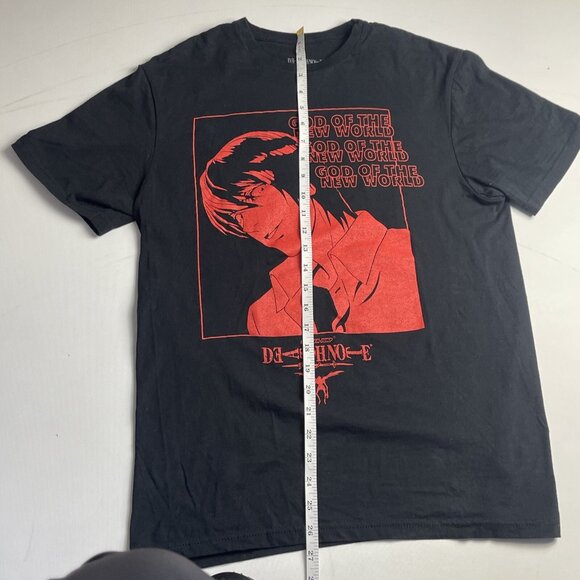 Death Note Men T-Shirt M Black Red Amane Anime Graphic God Of The New World - Picture 8 of 10